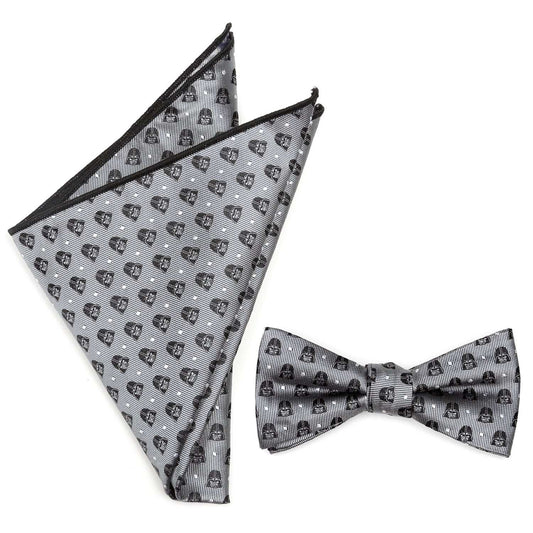 Star Wars Darth Vader Gray Polka Dot Bow Tie and Pocket Square Gift Set - Cufflinks.com - Flyclothing LLC