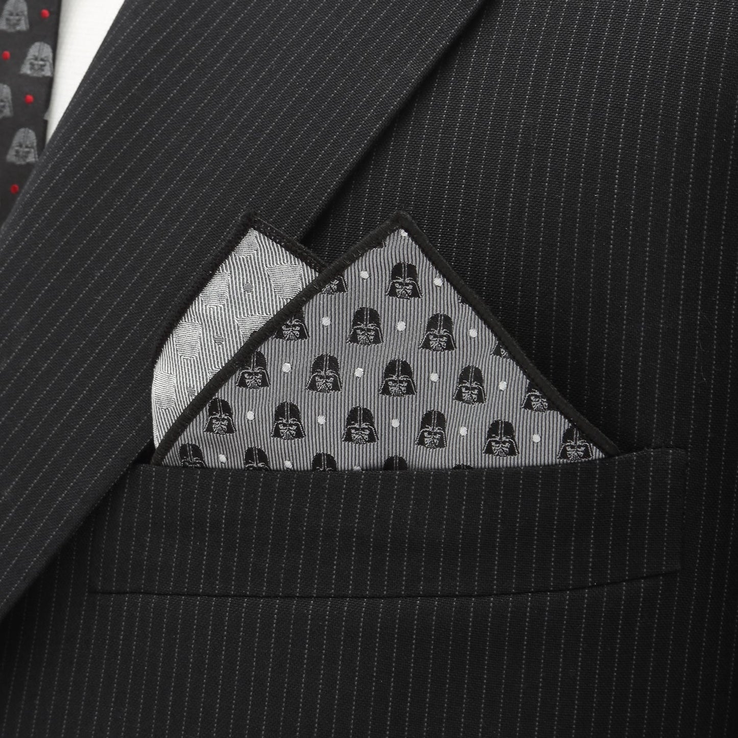 Star Wars Darth Vader Gray Polka Dot Pocket Square - Cufflinks.com - Flyclothing LLC