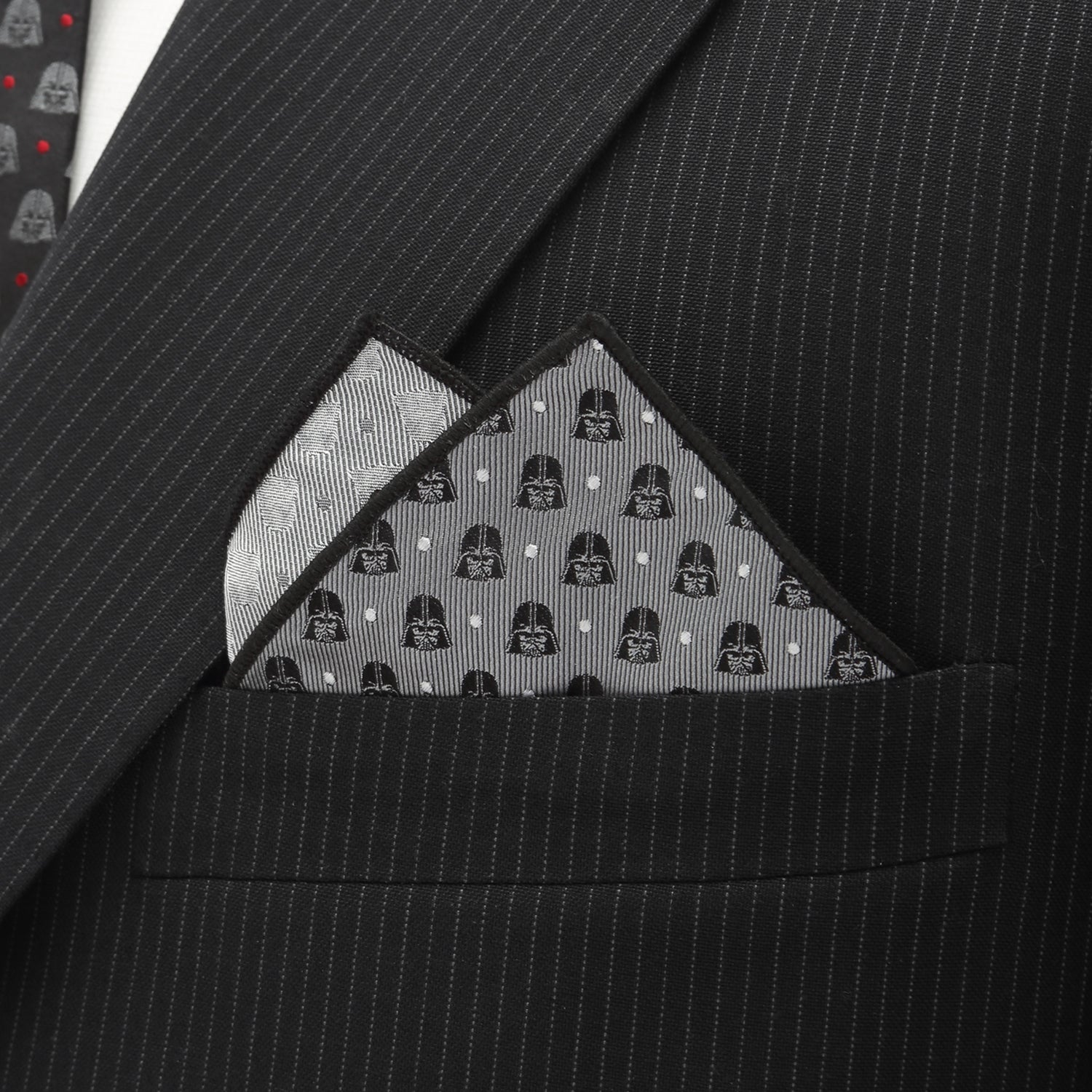 Star Wars Darth Vader Gray Polka Dot Pocket Square - Cufflinks.com - Flyclothing LLC