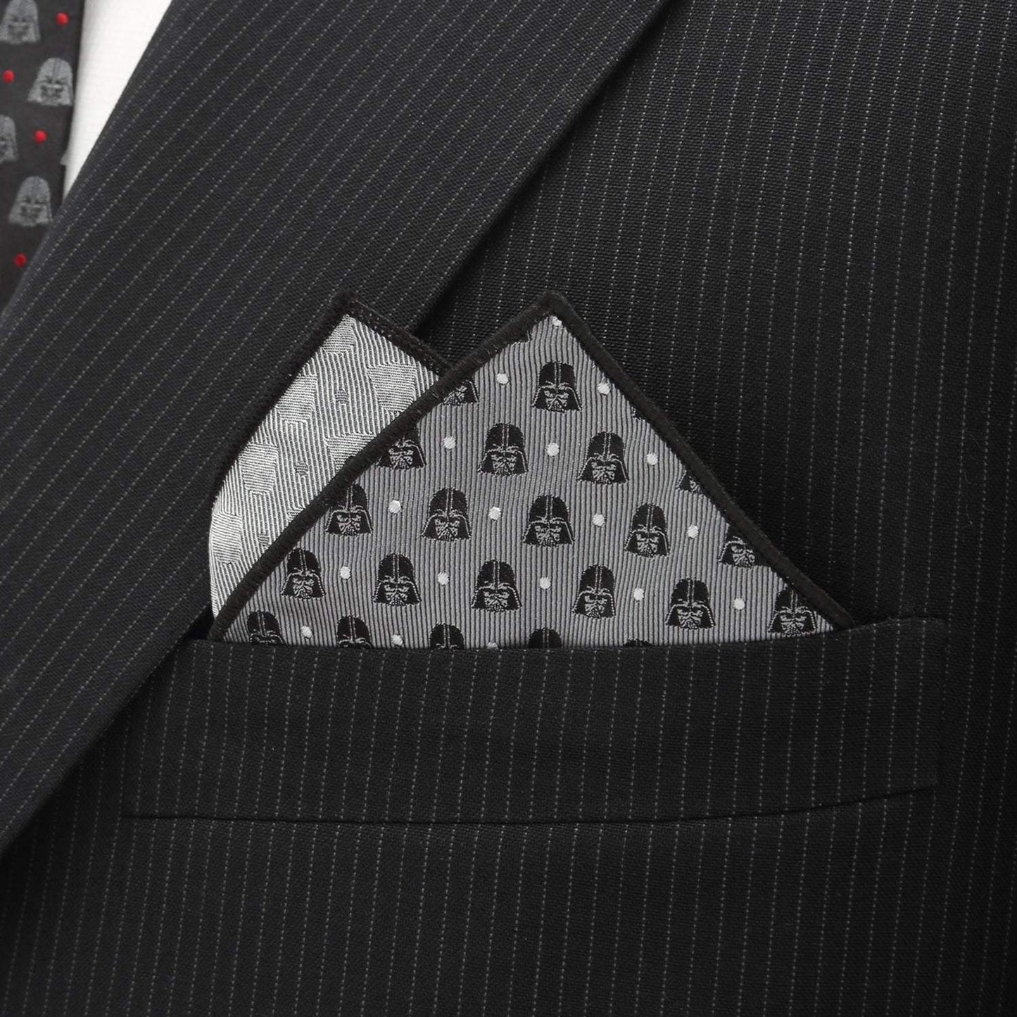 Star Wars Darth Vader Gray Polka Dot Pocket Square - Cufflinks.com - Flyclothing LLC