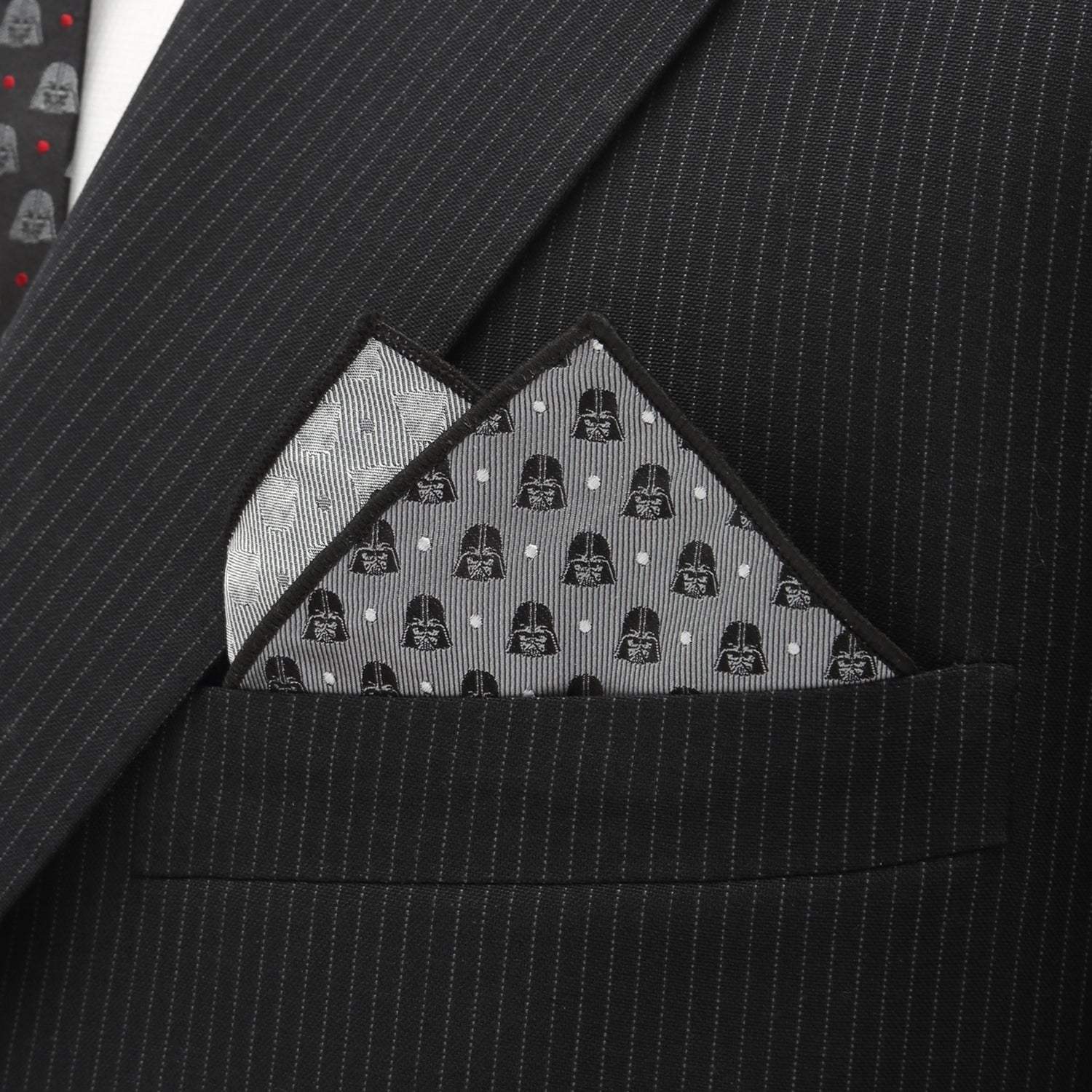 Star Wars Darth Vader Gray Polka Dot Pocket Square - Cufflinks.com - Flyclothing LLC