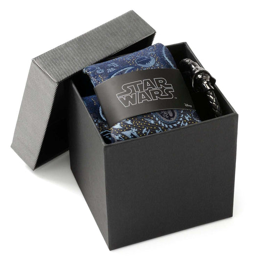 Star Wars Darth Vader Blue and Gray Paisley Tie and Bracelet Gift Set - Cufflinks.com - Flyclothing LLC