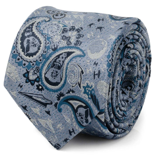 Star Wars Darth Vader Blue Tonal Paisley Tie - Cufflinks.com - Flyclothing LLC