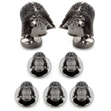Star Wars Darth Vader Crystal 3D Cufflinks and 5-Stud Set - Cufflinks.com - Flyclothing LLC