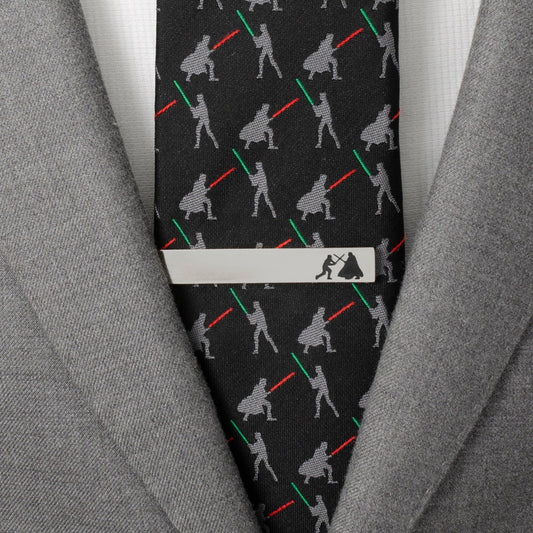 Star Wars Darth Vader and Luke Skywalker LIGHTSABER Battle Tie Bar