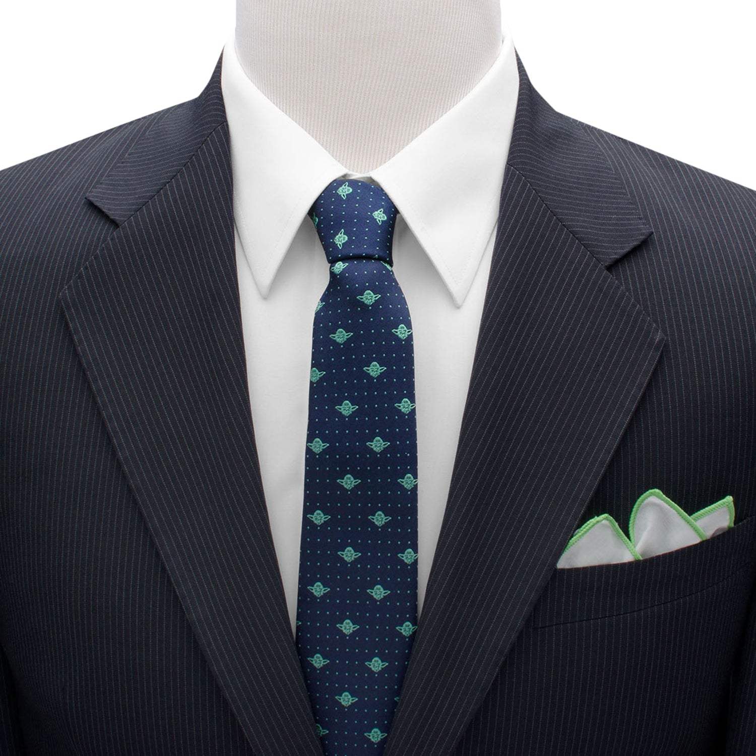 Star Wars Yoda Dotted Navy Tie - Cufflinks.com - Flyclothing LLC