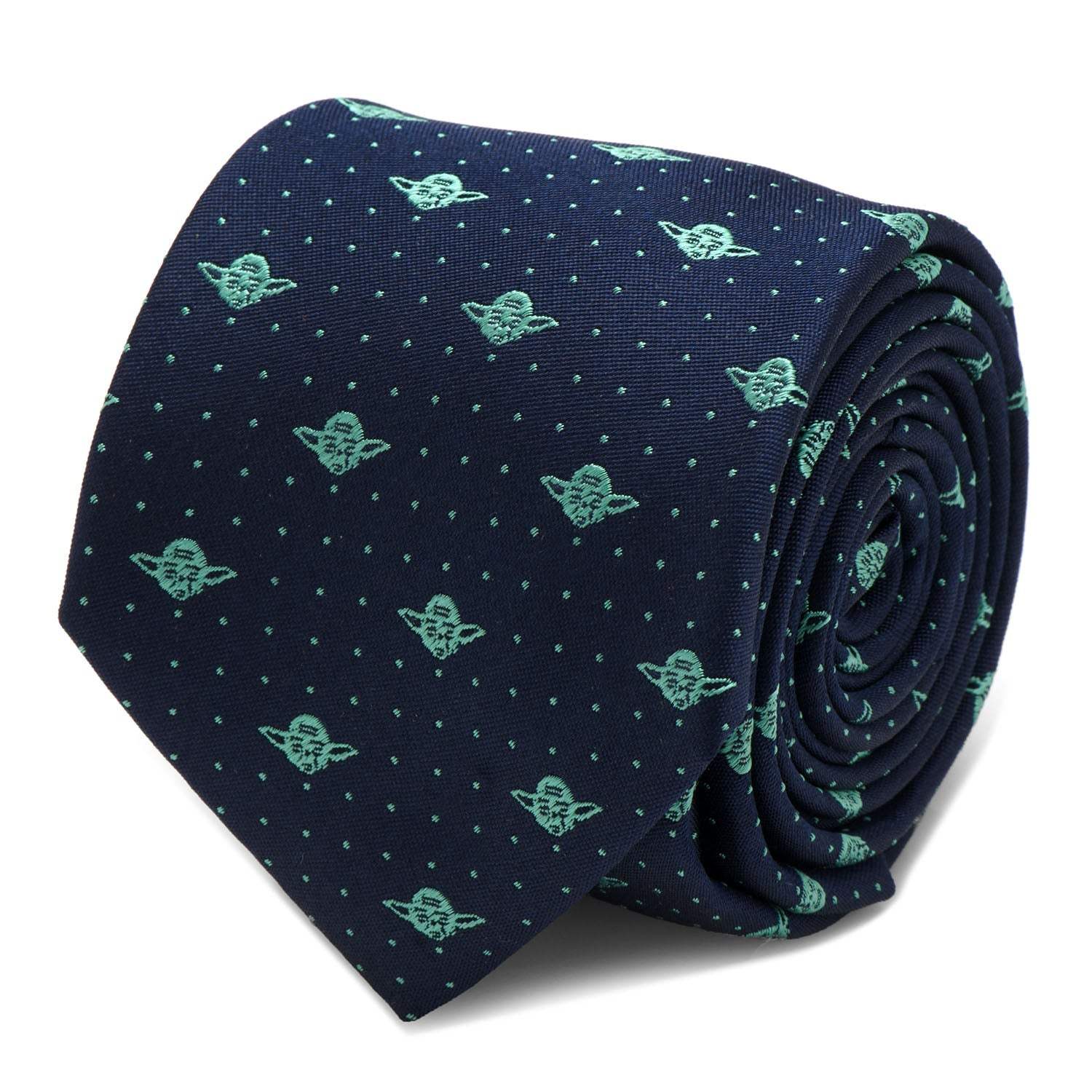 Star Wars Yoda Dotted Navy Tie - Cufflinks.com - Flyclothing LLC