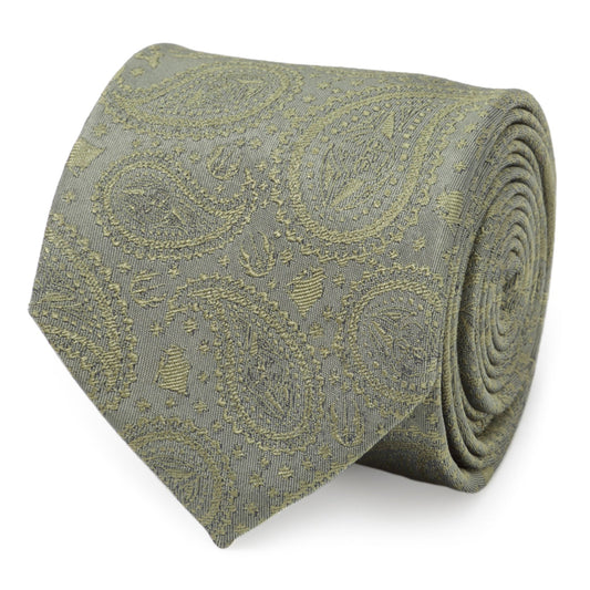 Star Wars Yoda Sage Green Silk Tie
