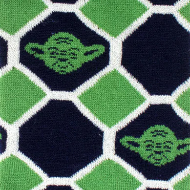 Star Wars Yoda Green and Navy Checkered Dress Socks and Jedi Crest Lapel Pin Gift Set - Cufflinks.com - Flyclothing LLC
