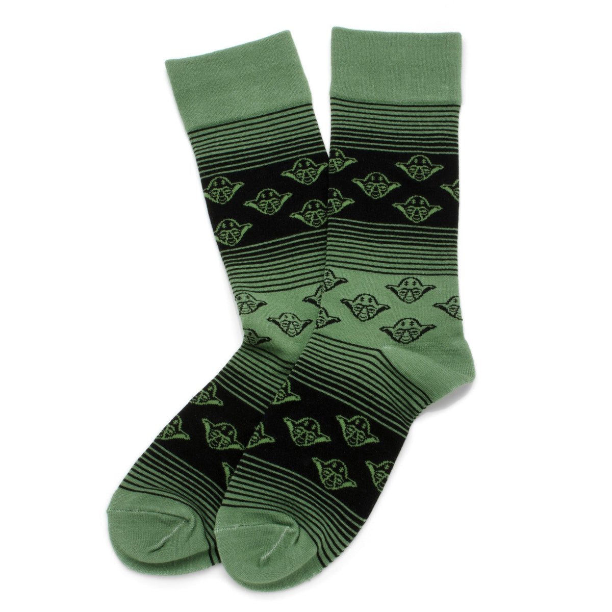 Star Wars Yoda Green, Gray, and Black Ombre Dress Socks and Jedi Crest Lapel Pin Gift Set - Cufflinks.com - Flyclothing LLC