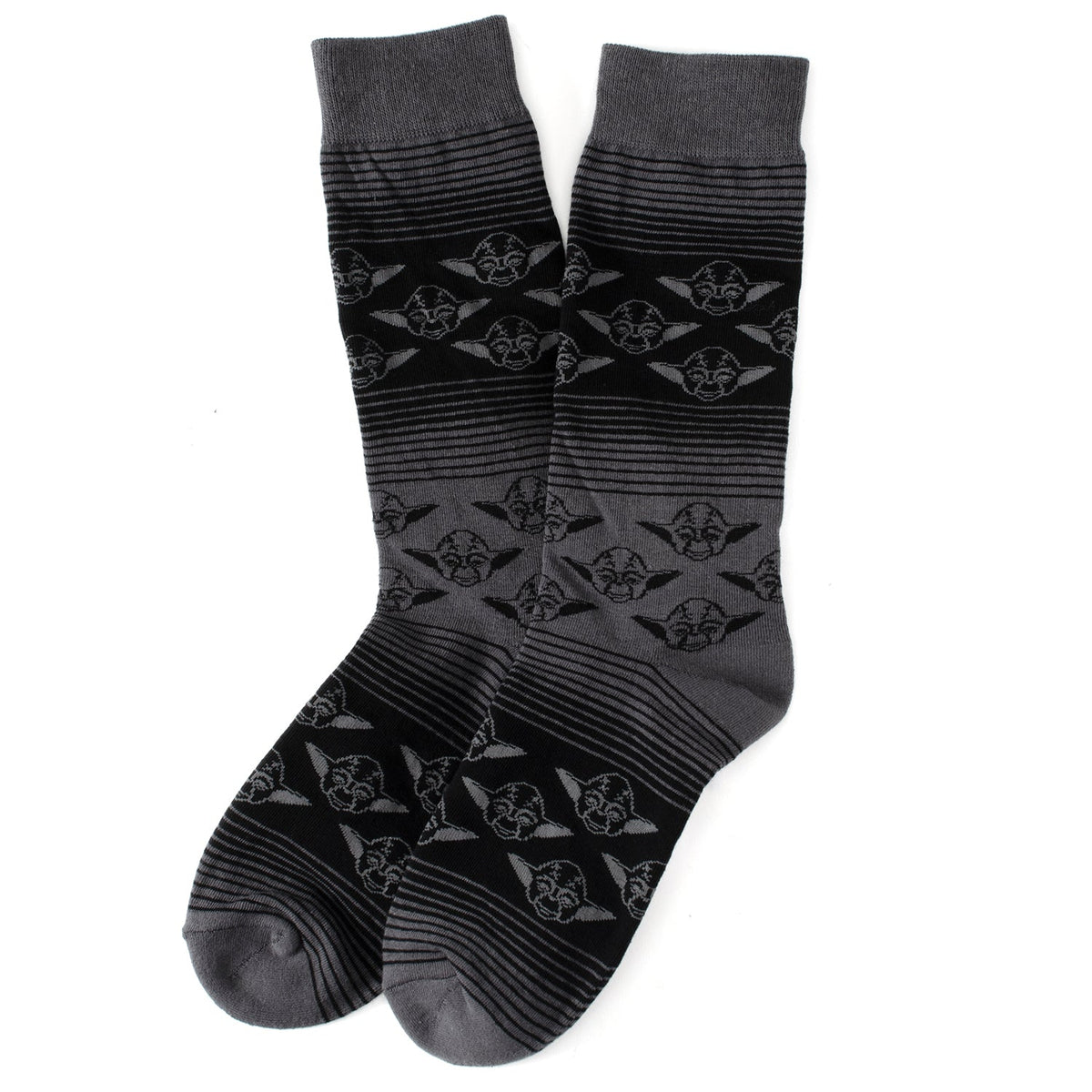 Star Wars Yoda Green, Gray, and Black Ombre Dress Socks and Jedi Crest Lapel Pin Gift Set - Cufflinks.com - Flyclothing LLC