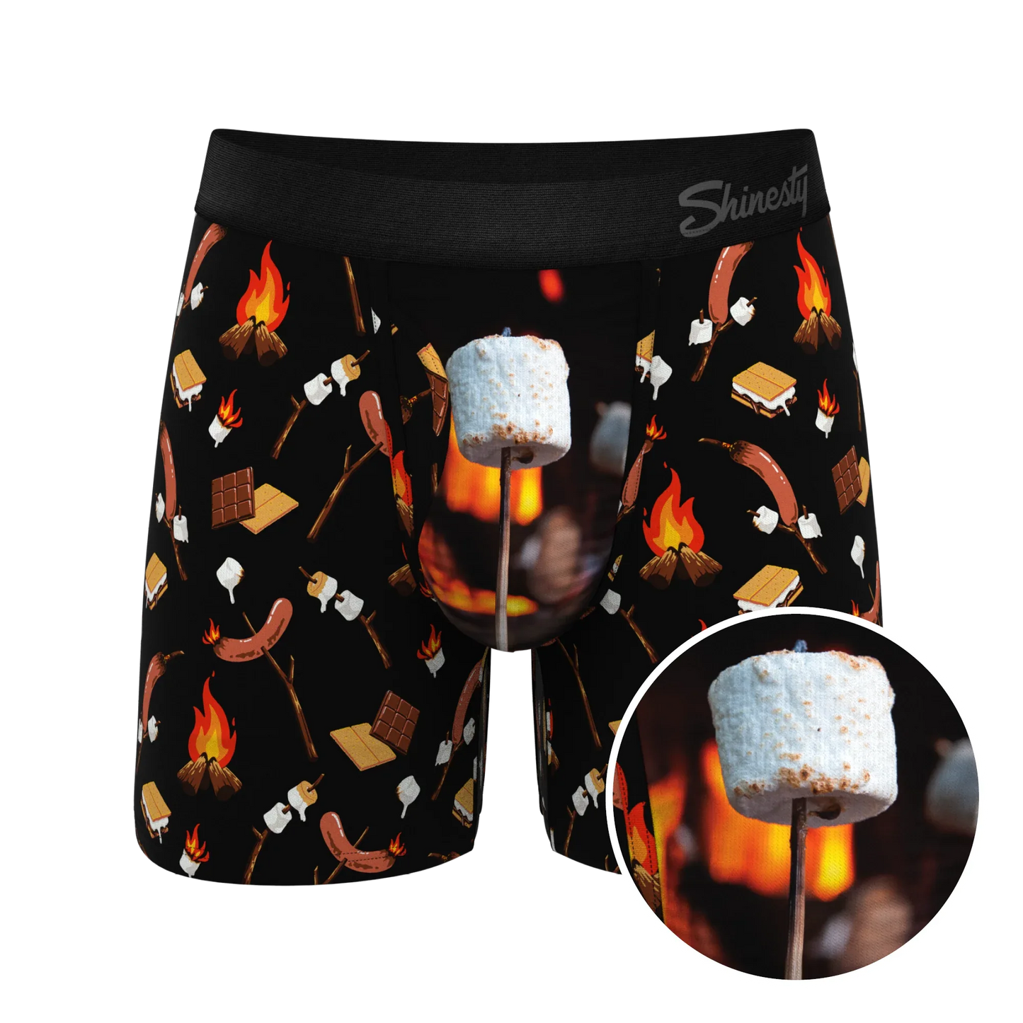 The S'more The Merrier | Campfire Ball Hammock® Pouch Underwear With Fly - Shinesty - Flyclothing LLC