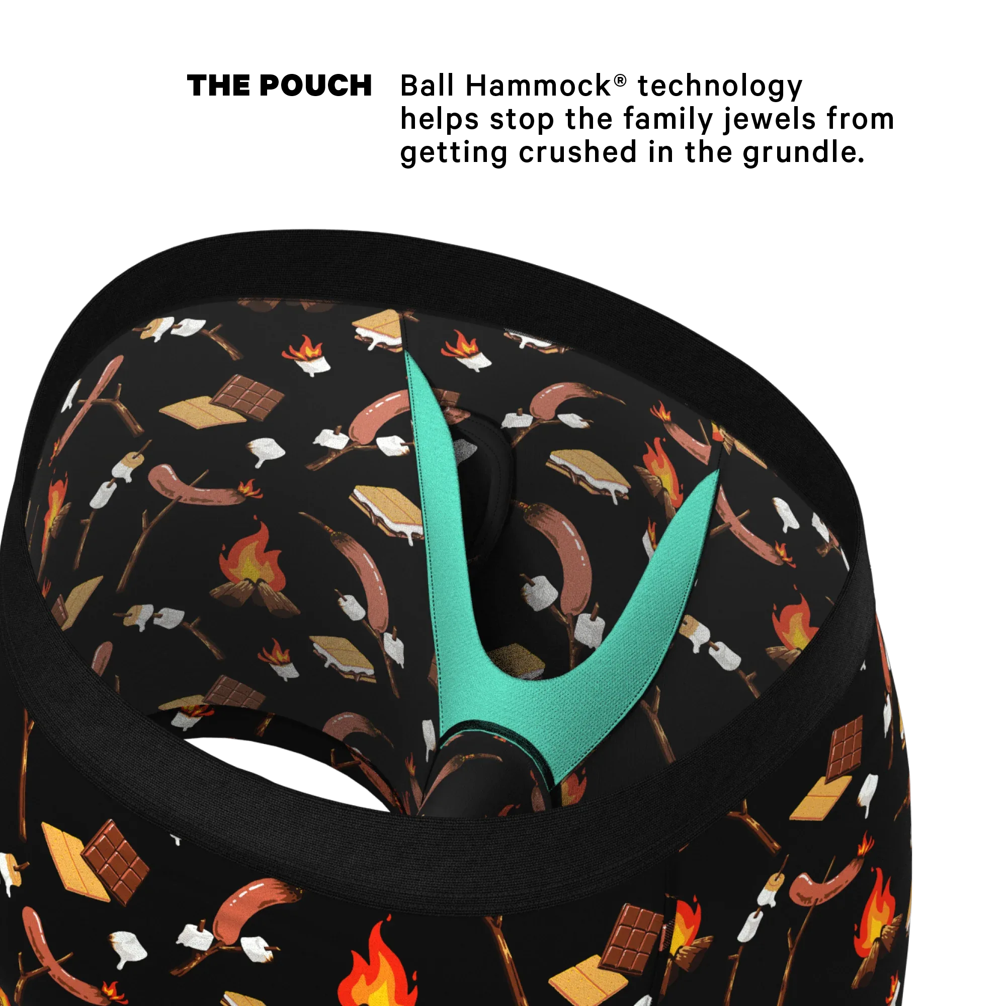The S'more The Merrier | Campfire Ball Hammock® Pouch Underwear With Fly - Shinesty - Flyclothing LLC