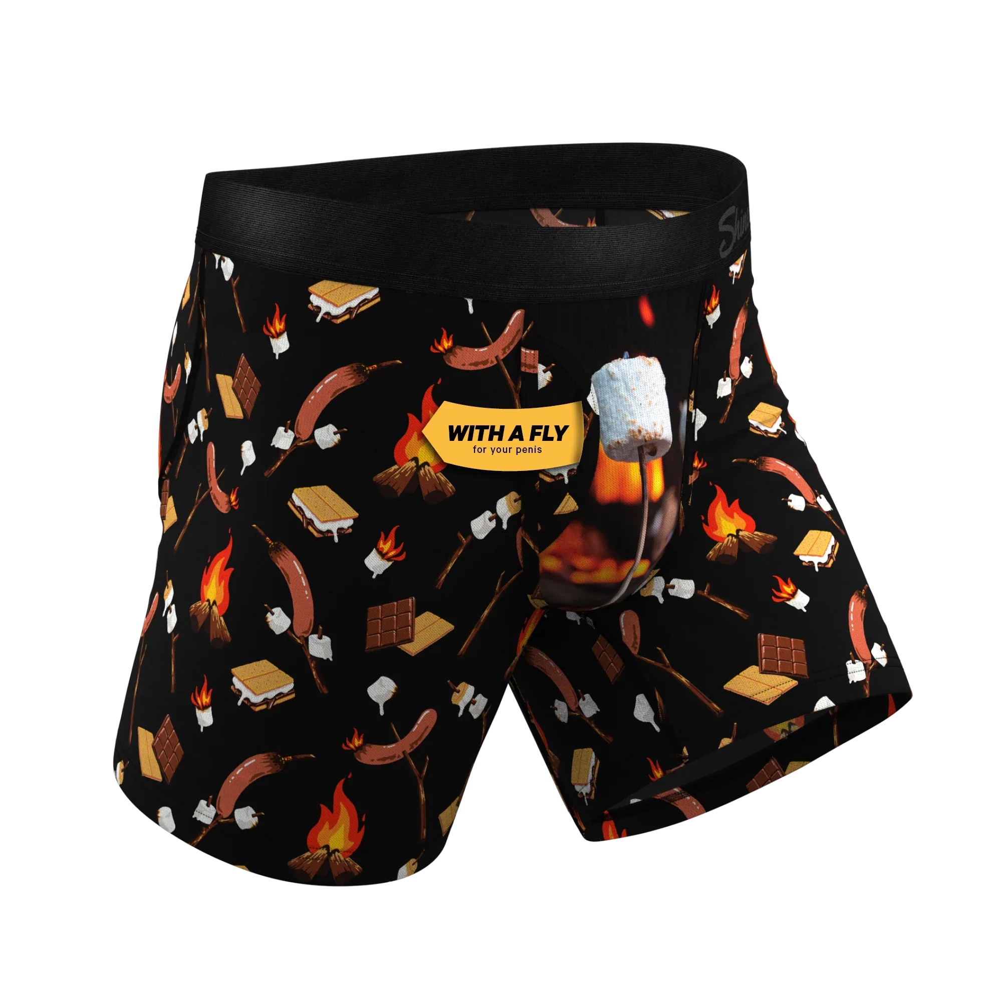 The S'more The Merrier | Campfire Ball Hammock® Pouch Underwear With Fly - Shinesty - Flyclothing LLC