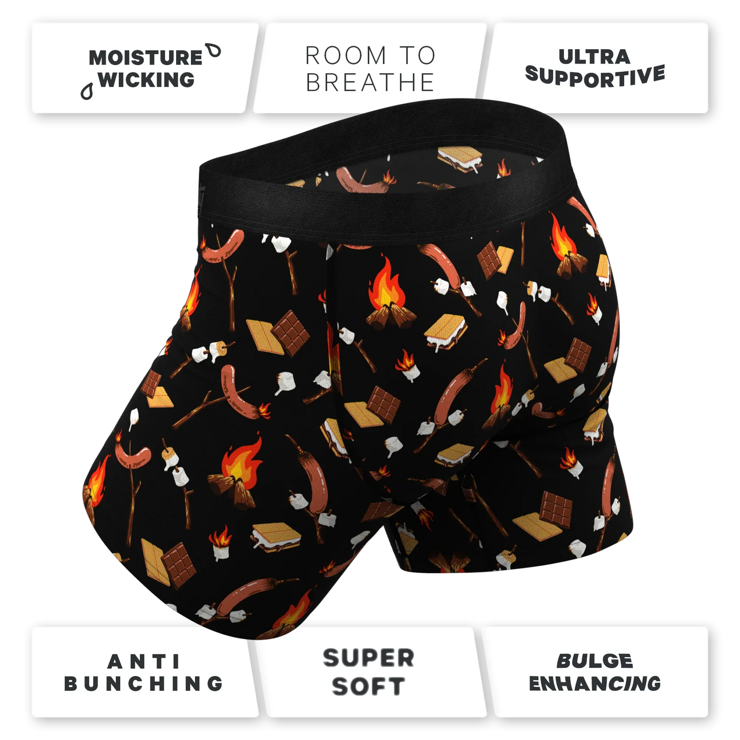 The S'more The Merrier | Campfire Ball Hammock® Pouch Underwear With Fly - Shinesty - Flyclothing LLC