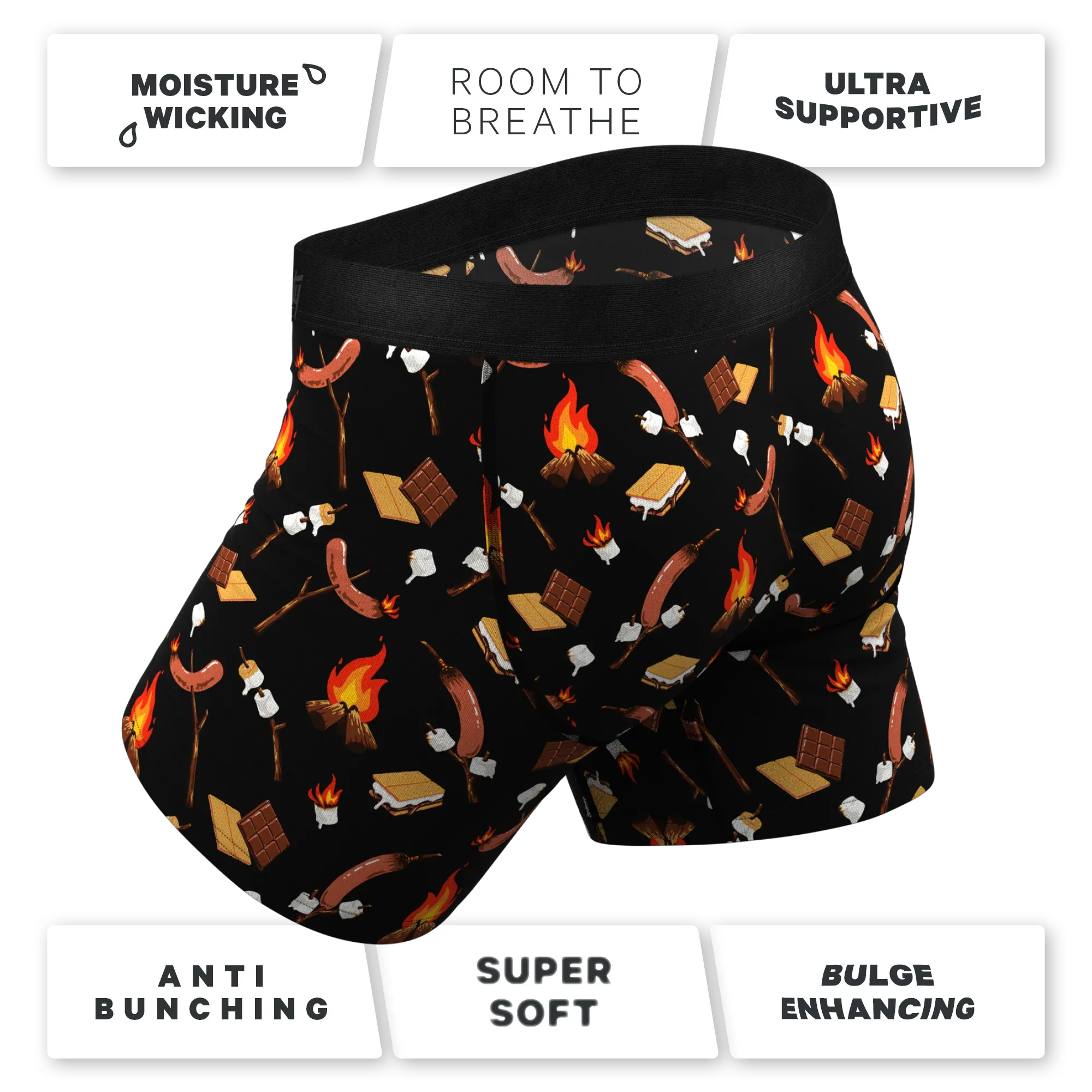 The S'more The Merrier | Campfire Ball Hammock® Pouch Underwear With Fly - Shinesty - Flyclothing LLC