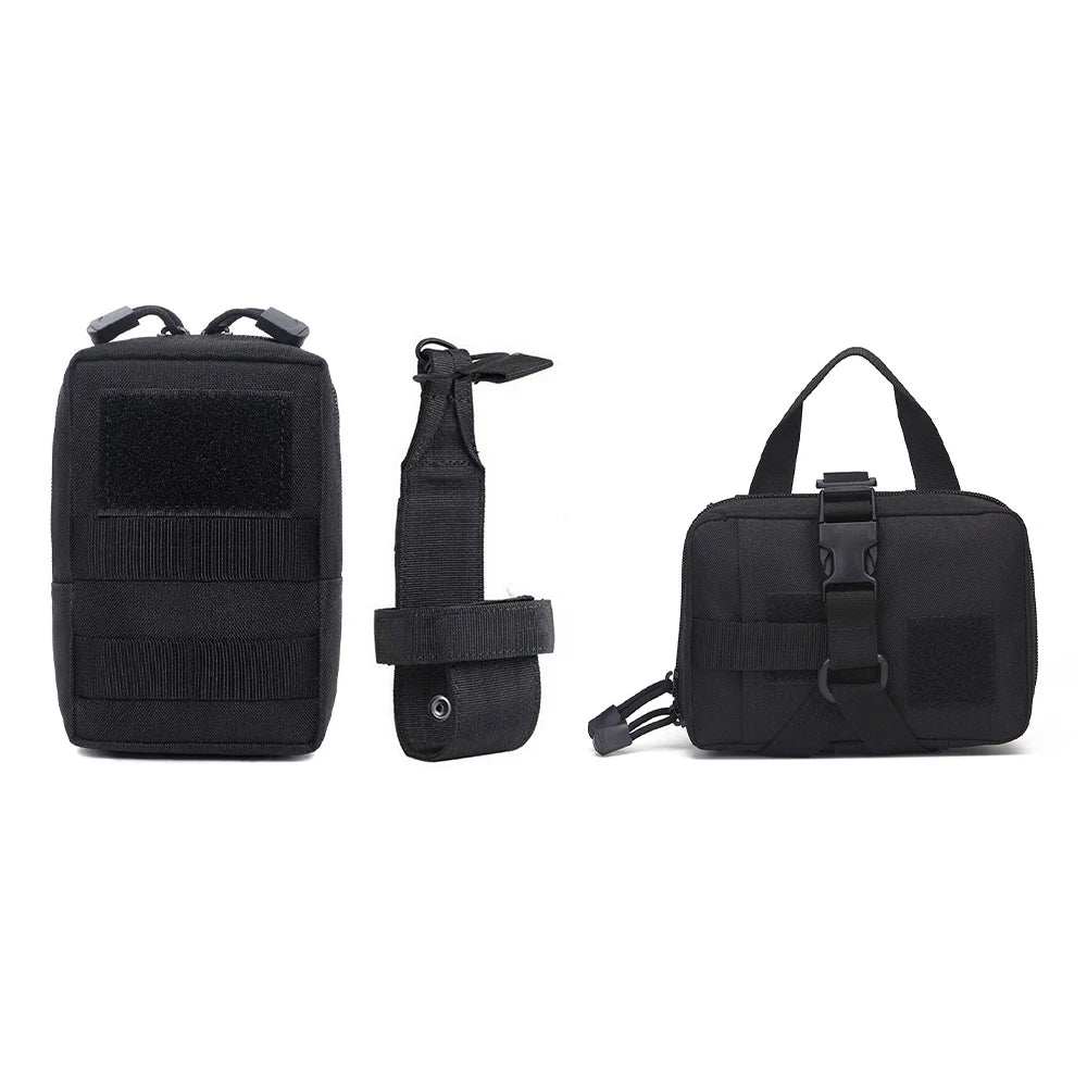 3Pcs Dog Tactical Bags Attaching on Harness Vest 2Pcs Pouch Molles and 1 Belt Bottle Holder Waist Military Training Carrier - ZeeBelle.com - Flyclothing LLC