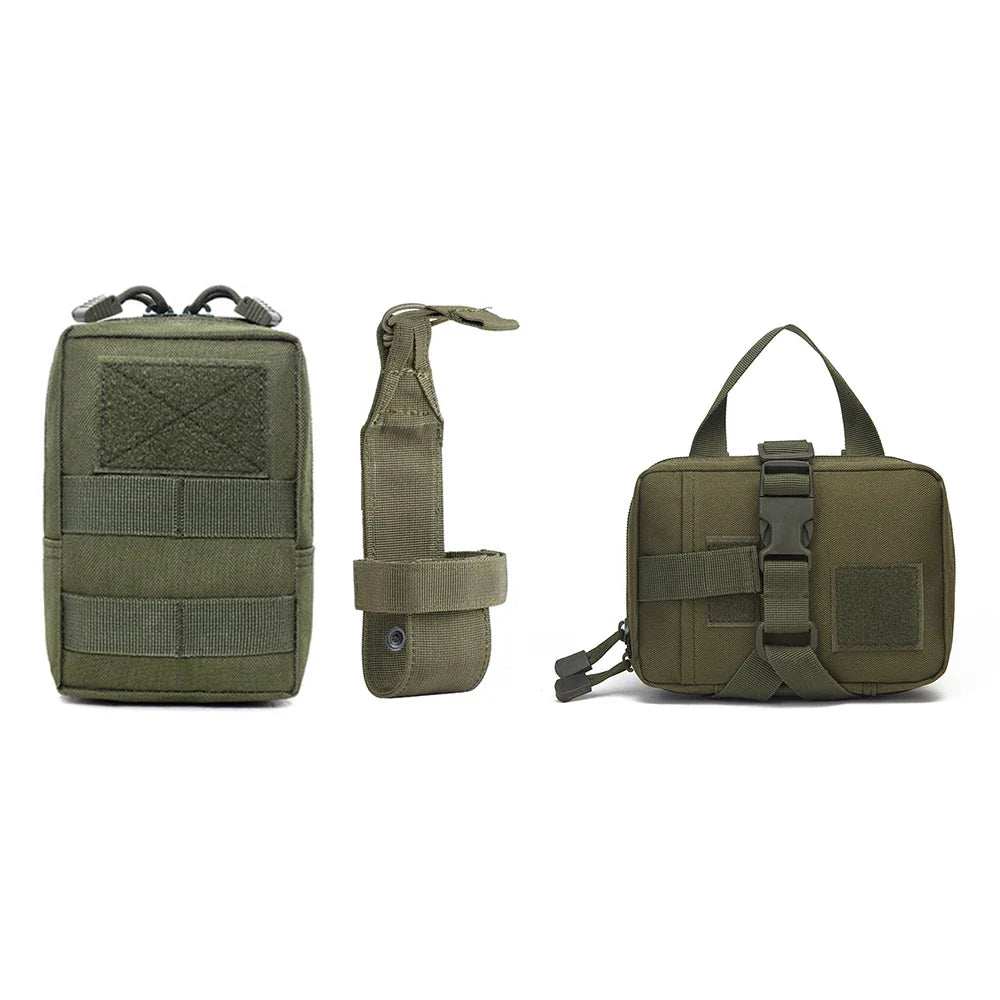 3Pcs Dog Tactical Bags Attaching on Harness Vest 2Pcs Pouch Molles and 1 Belt Bottle Holder Waist Military Training Carrier - ZeeBelle.com - Flyclothing LLC