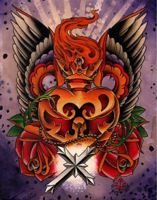 Black Market Art Company Sacred Heart Print - Black Market Art Company - Flyclothing LLC