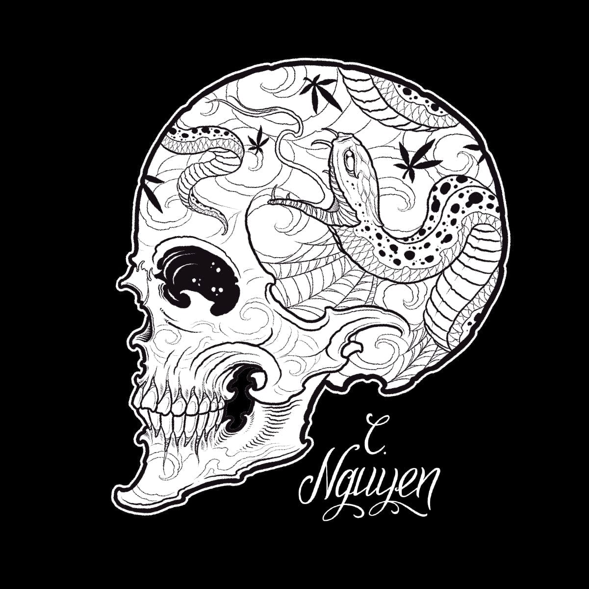 Christian Nguyen Sacred Skull Men's T-Shirt - Lowbrow Art Company