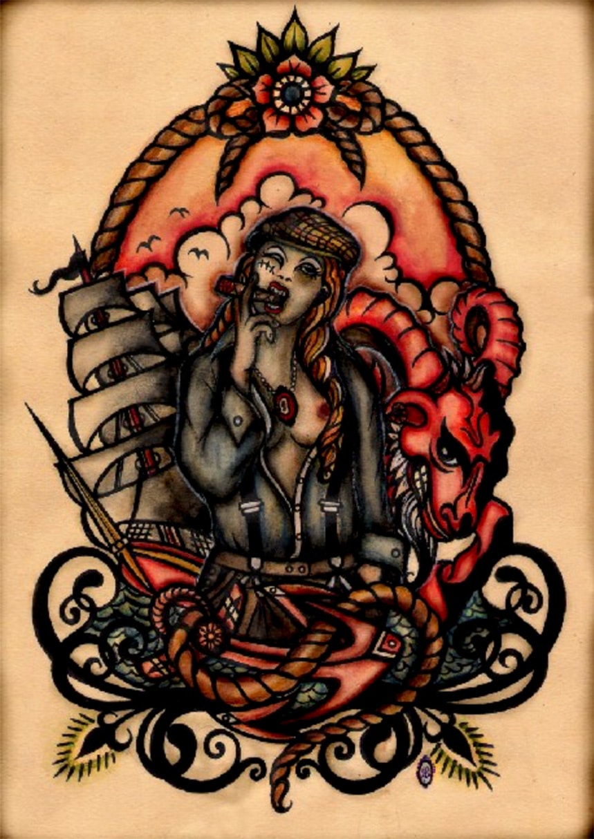 Black Market Art Company Sadie The Goat Print