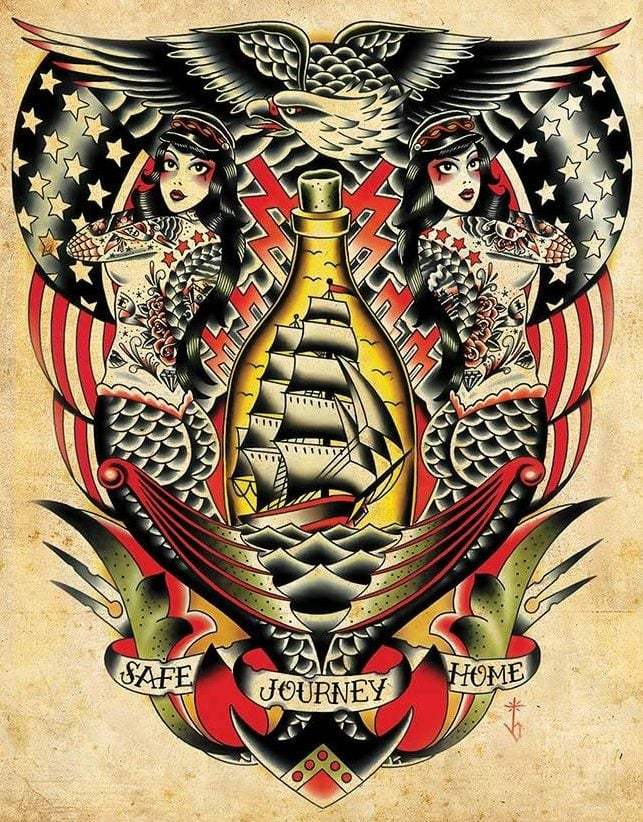 Black Market Art Company Safe Journey Print - Black Market Art Company - Flyclothing LLC