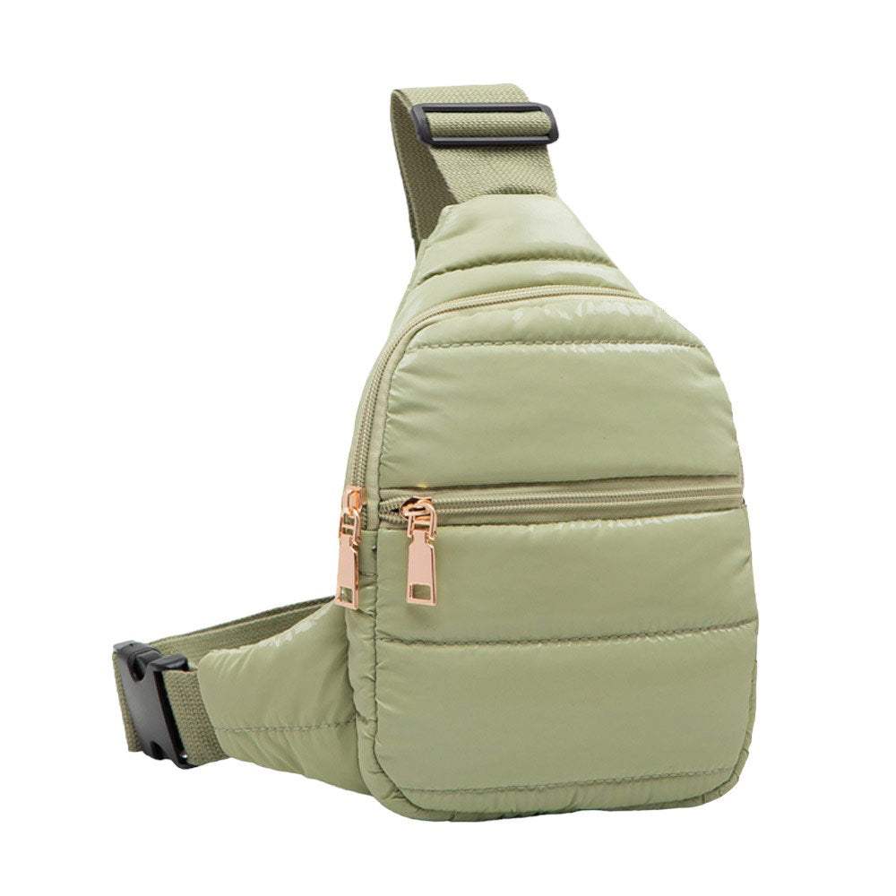 Solid Puffer Mini Sling Bag - Madeline Love - Flyclothing LLC