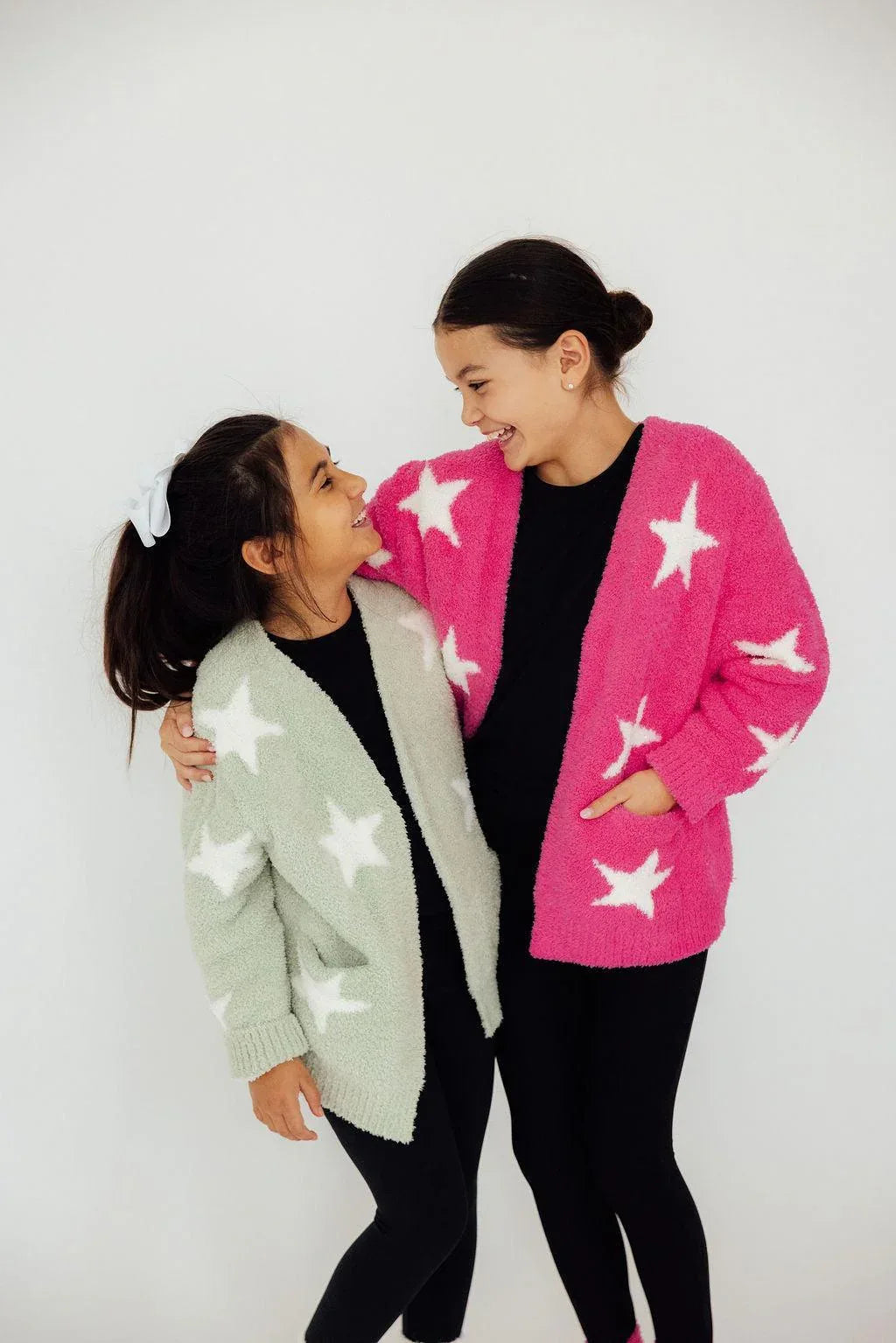 Sage/Coconut Star Cozy Cardigan - Mila & Rose ® - Flyclothing LLC