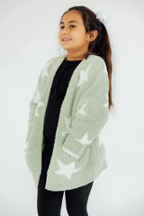 Sage/Coconut Star Cozy Cardigan - Mila & Rose ® - Flyclothing LLC