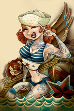 Black Market Art Company Sailor Girl Print