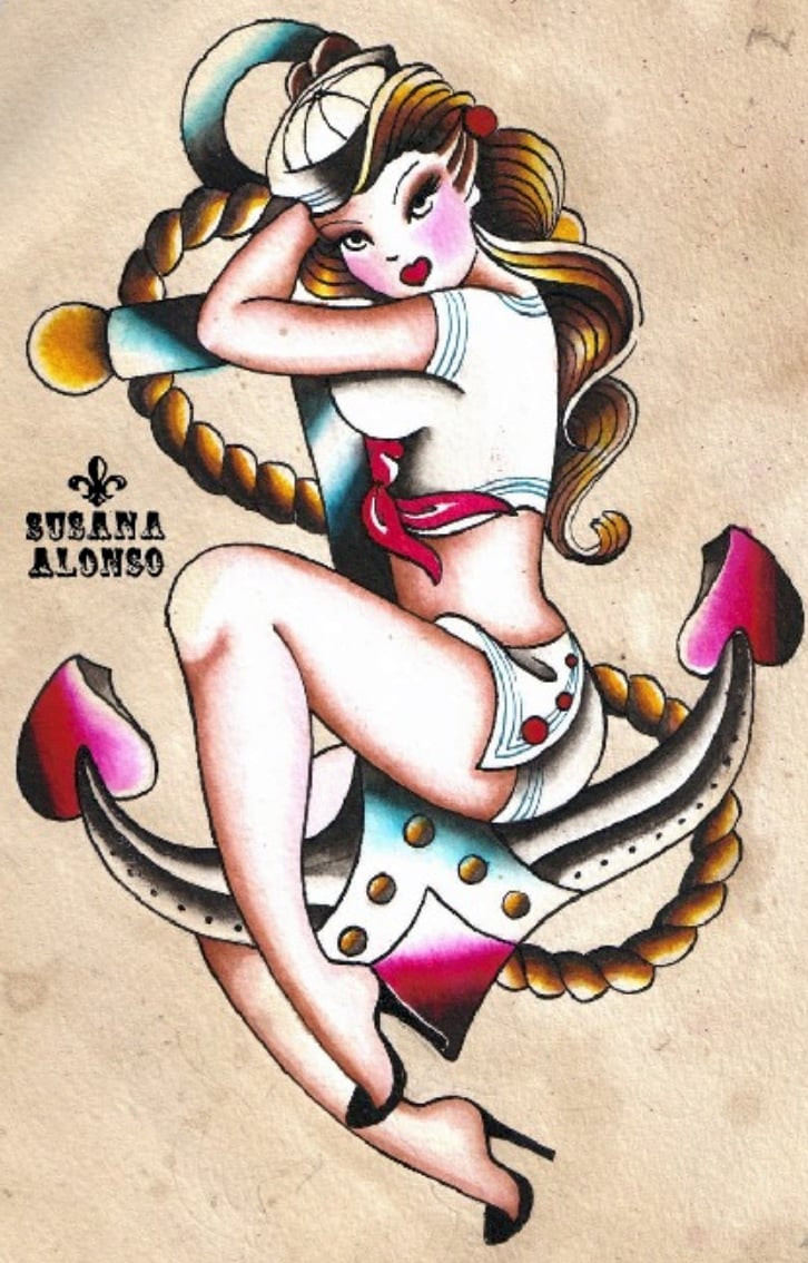 Black Market Art Company Sailorette Print