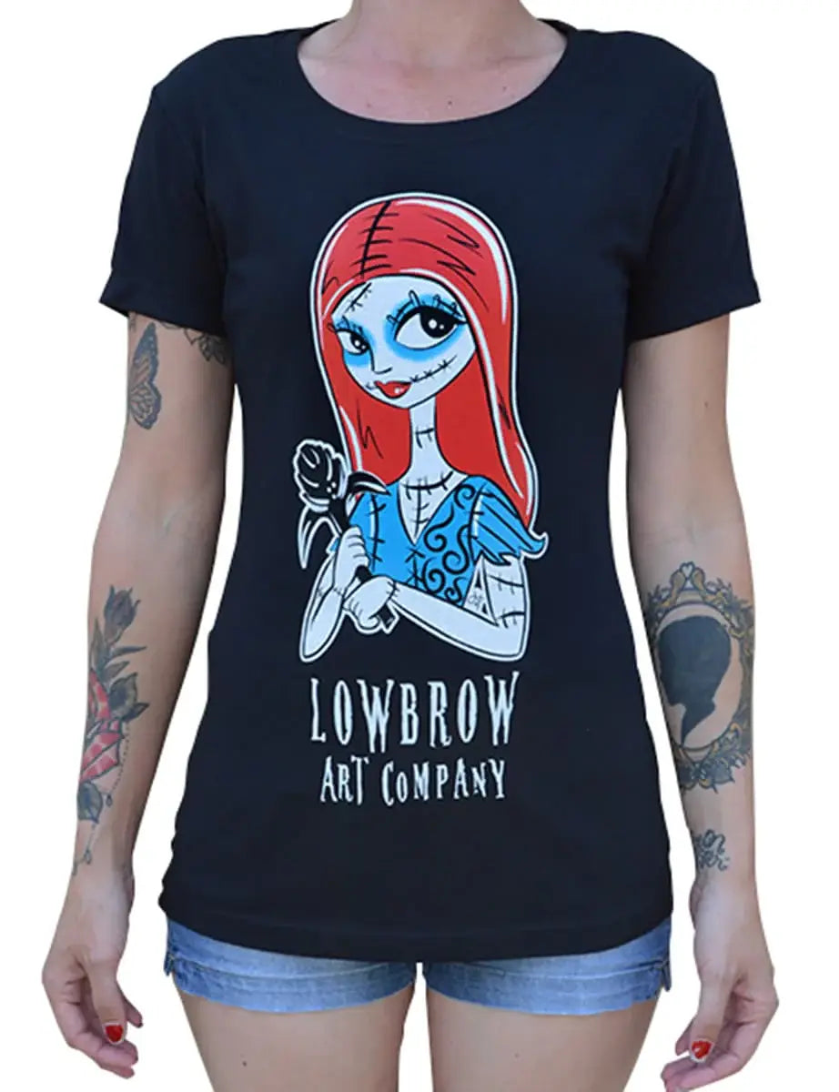 Black Market Art Company Sally Women's Loose Neck T-Shirt - Black Market Art Company - Flyclothing LLC