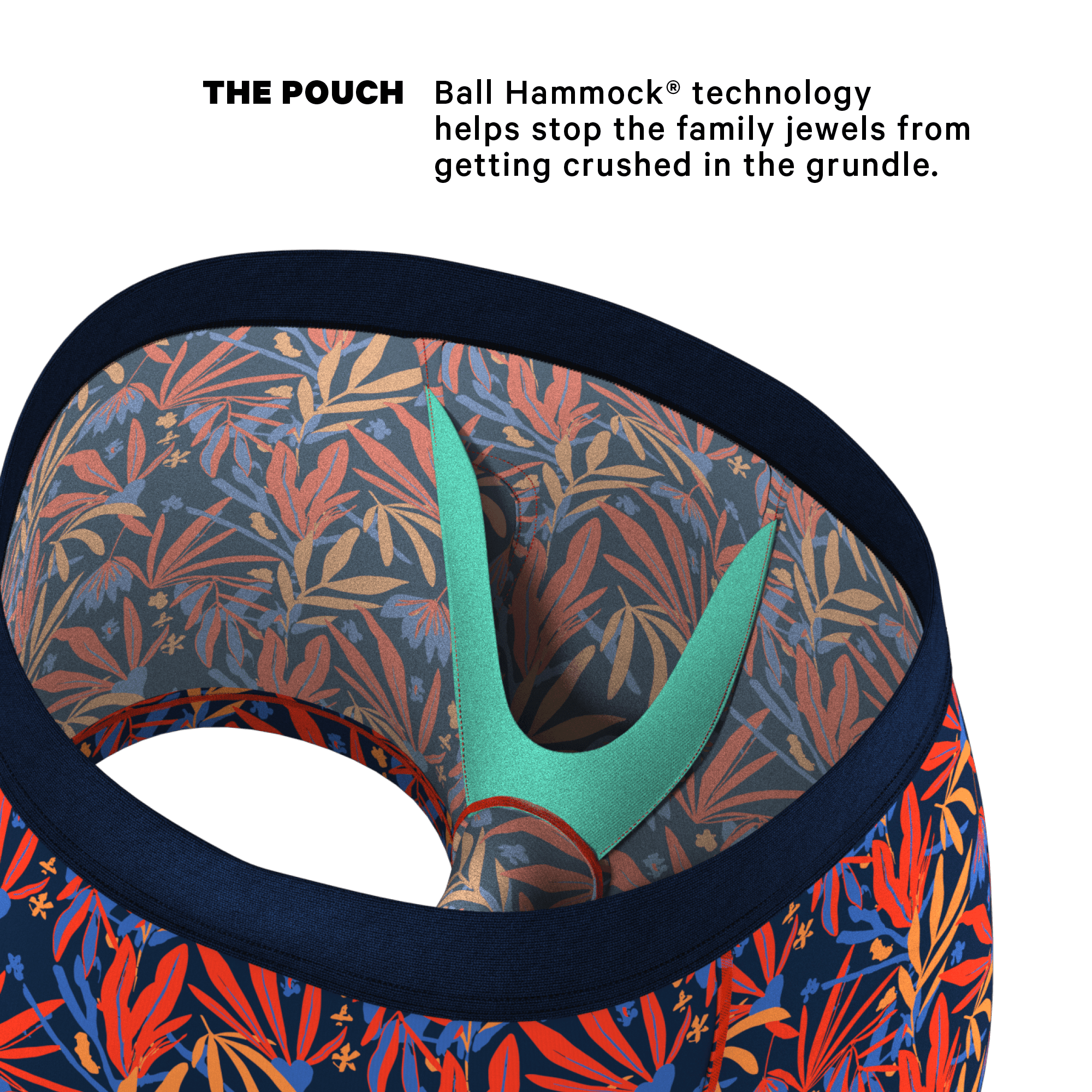 The San Diego Sunrise | Tropical Foliage Ball Hammock® Pouch Trunks Underwear - Shinesty