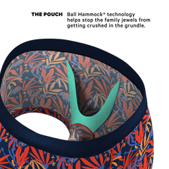 The San Diego Sunrise | Tropical Foliage Ball Hammock® Pouch Trunks Underwear - Shinesty