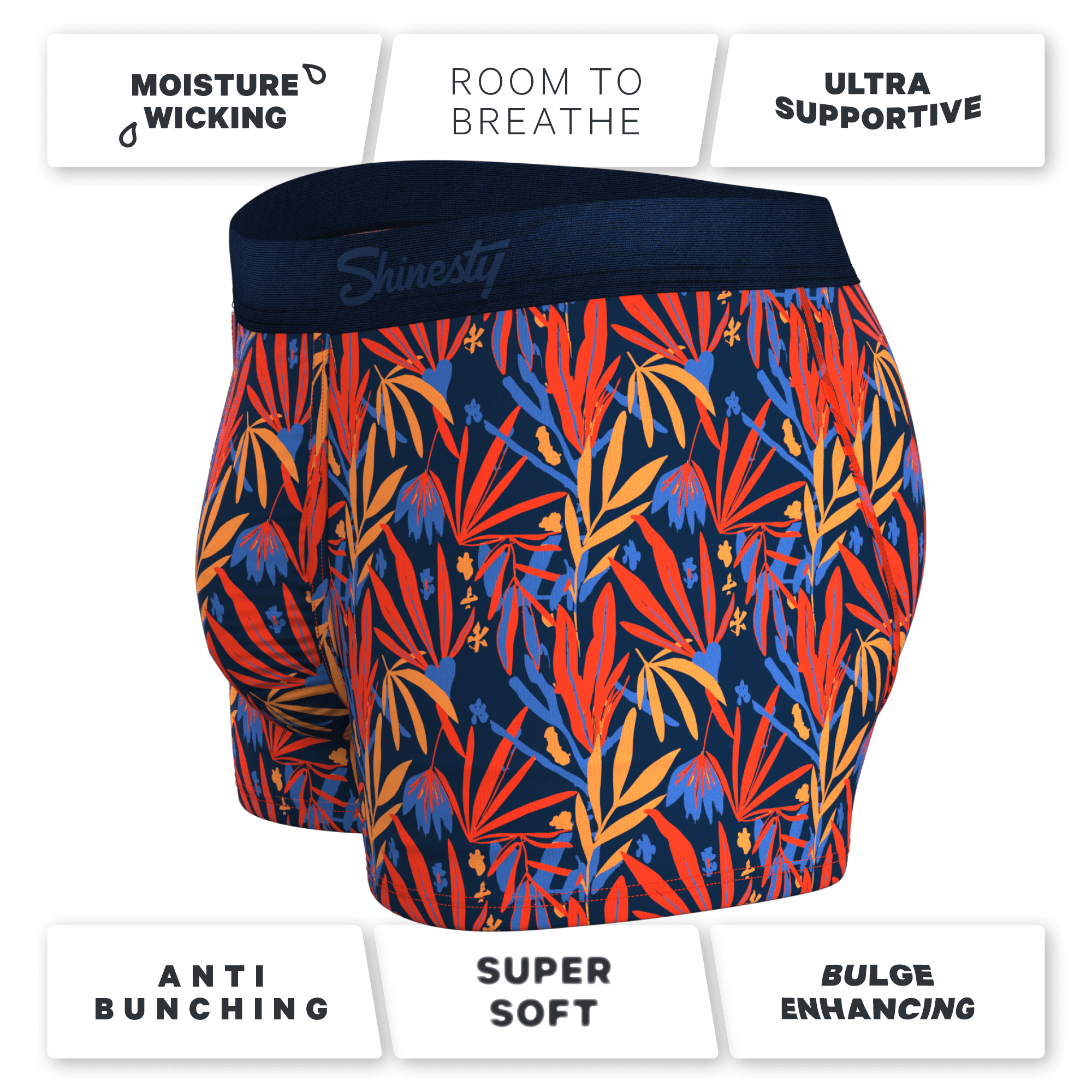 The San Diego Sunrise | Tropical Foliage Ball Hammock® Pouch Trunks Underwear - Shinesty