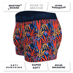 The San Diego Sunrise | Tropical Foliage Ball Hammock® Pouch Trunks Underwear - Shinesty
