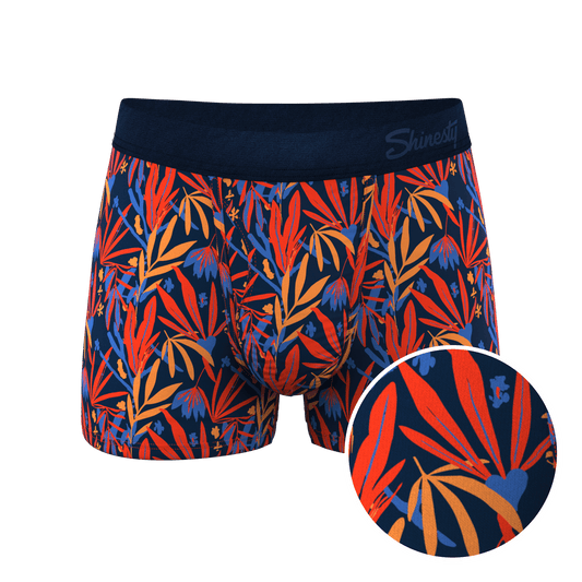 The San Diego Sunrise | Tropical Foliage Ball Hammock® Pouch Trunks Underwear - Shinesty