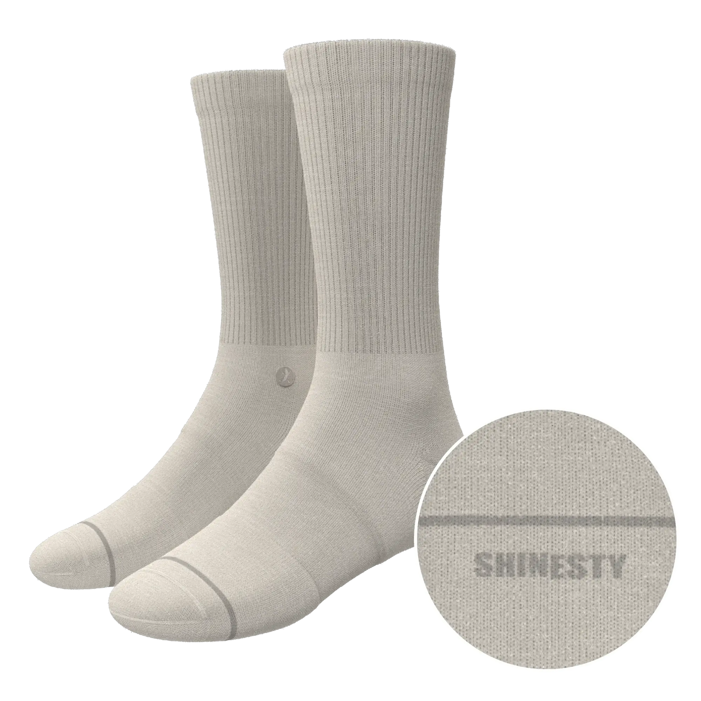 The Sandstorm | Plain Tan Heel Hammock™ Crew Socks - Shinesty - Flyclothing LLC