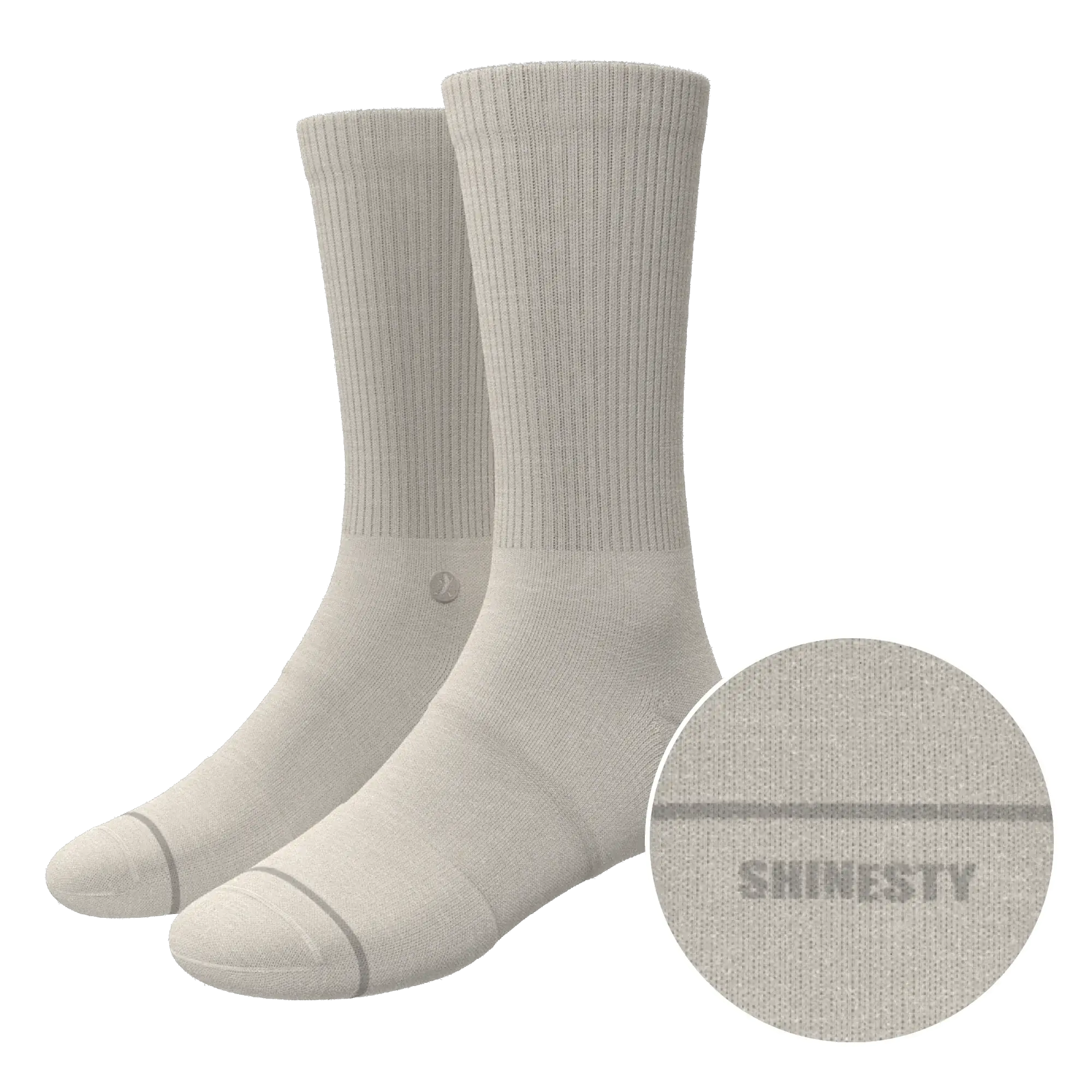 The Sandstorm | Plain Tan Heel Hammock™ Crew Socks - Shinesty - Flyclothing LLC