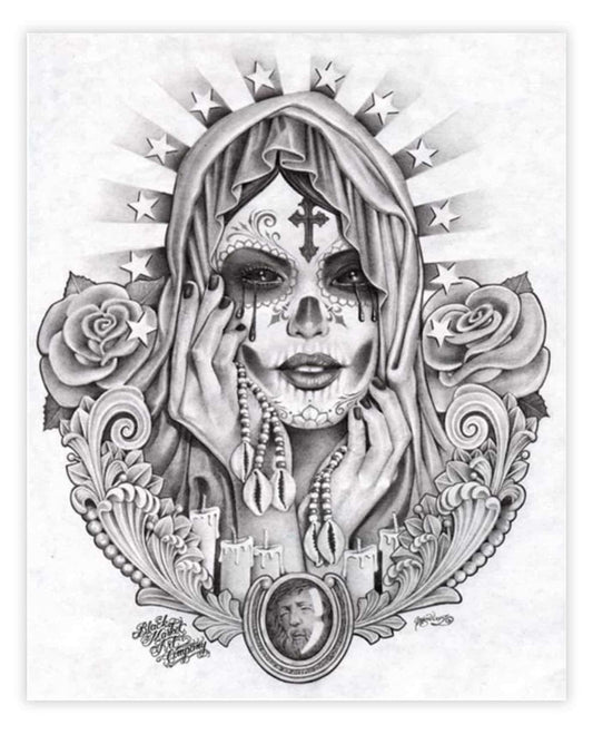 Black Market Art Company Santa Muerte Print - Black Market Art Company - Flyclothing LLC