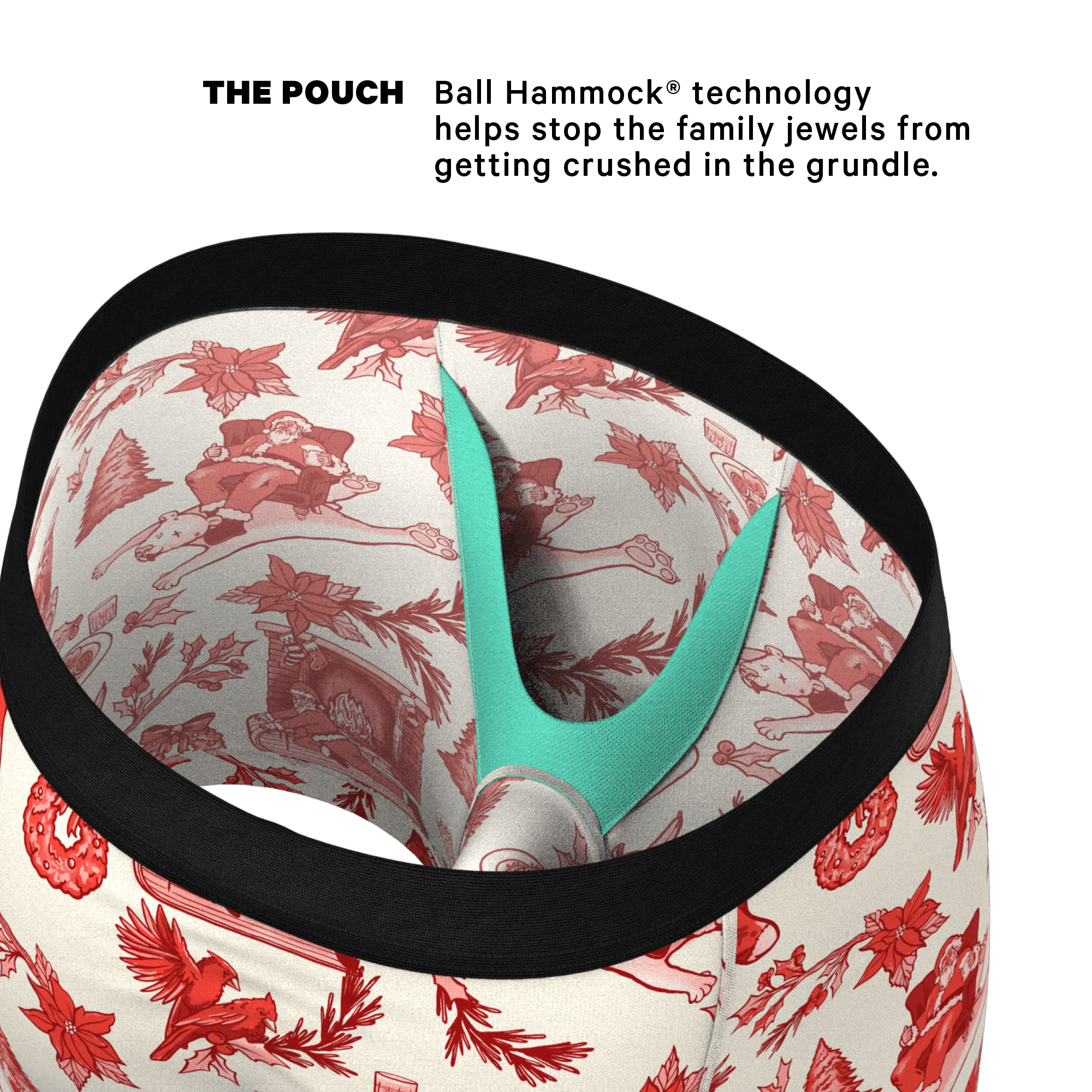 The Santa Slays | Christmas Toile Ball Hammock® Pouch Underwear - Shinesty