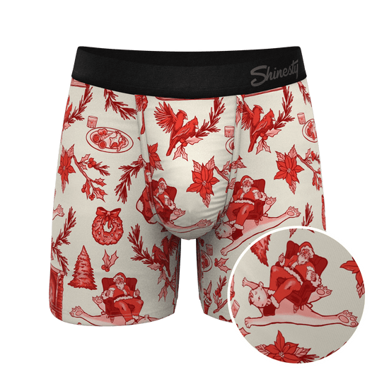 The Santa Slays | Christmas Toile Ball Hammock® Pouch Underwear - Shinesty