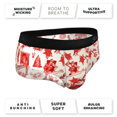 The Santa Slays | Christmas Toile Ball Hammock® Pouch Underwear Briefs - Shinesty