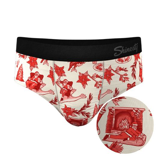 The Santa Slays | Christmas Toile Ball Hammock® Pouch Underwear Briefs - Shinesty