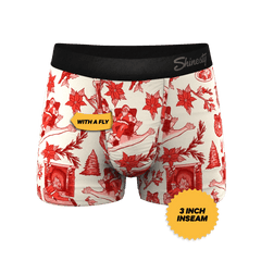 The Santa Slays | Christmas Toile Ball Hammock® Pouch Trunks Underwear - Shinesty