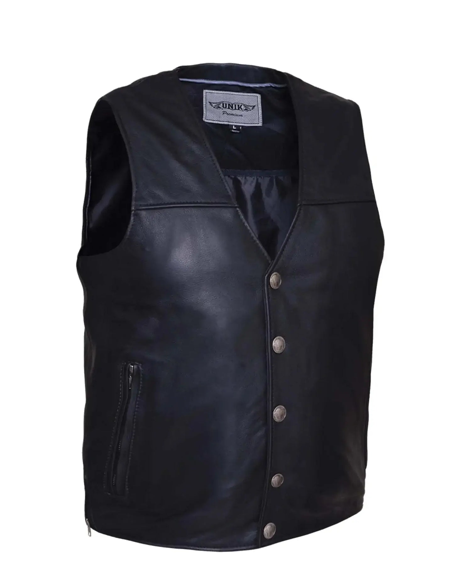 Santa Fe - Men's Premium Leather Motorcycle Vest - Unik Just for Bikers - Flyclothing LLC