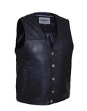 Santa Fe - Mens Premium Leather Vest - Unik Just for Bikers - Flyclothing LLC