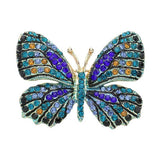 Rhinestone Pave Butterfly Pin Brooch - Madeline Love - Flyclothing LLC