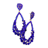 Crystal Bubble Cluster Teardrop Evening Earrings - Madeline Love - Flyclothing LLC