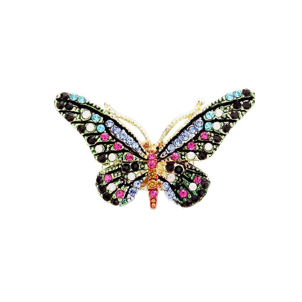 Crystal Pave Butterfly Stretch Ring - Madeline Love - Flyclothing LLC